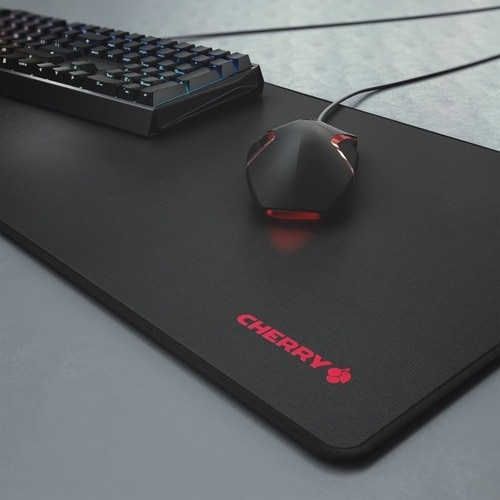 CHERRY Extra Extra Large Mouse Pad - 5 mm x 800 mm x 350 mm Dimension - Black - Rubber - Anti-slip, Waterproof, Wear Resis