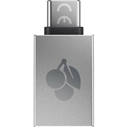 CHERRY Data Transfer Adapter - 1 x USB 3.0 Type A - Female - 1 x USB 3.0 Type C - Male - Silver