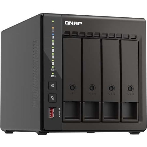 Sistema di memorizzazione SAN/NAS QNAP Turbo NAS TS-453E-8G - 4 x Vani totali - 4 GB Capacità memoria Flash - Intel Celero
