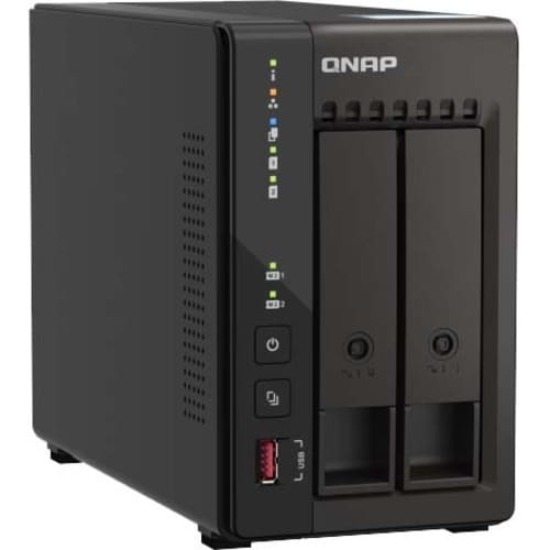 Sistema di memorizzazione SAN/NAS QNAP Turbo NAS TS-253E-8G - 2 x Vani totali - 4 GB Capacità memoria Flash - Intel Celero