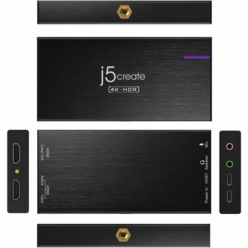j5create JVA14 Spielaufnahmegerät - Schwarz - Funktionen: Videospiel-Streaming, Videospiel-Aufzeichnung, Videospiel-Aufnah