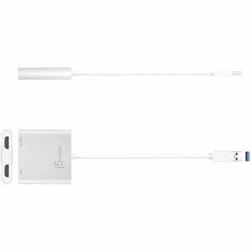 j5create JUA365 Adaptador A/V - 1 - Compatível com TAA - 3840 x 2160 Supported - Prata