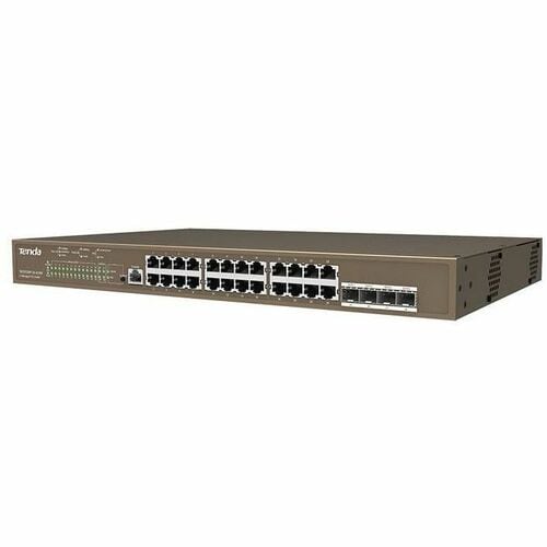 Tenda G5328P-24-410W 24 Ports Manageable Ethernet Switch - Gigabit Ethernet - 10/100/1000Base-T, 1000Base-X - 3 Layer Supp