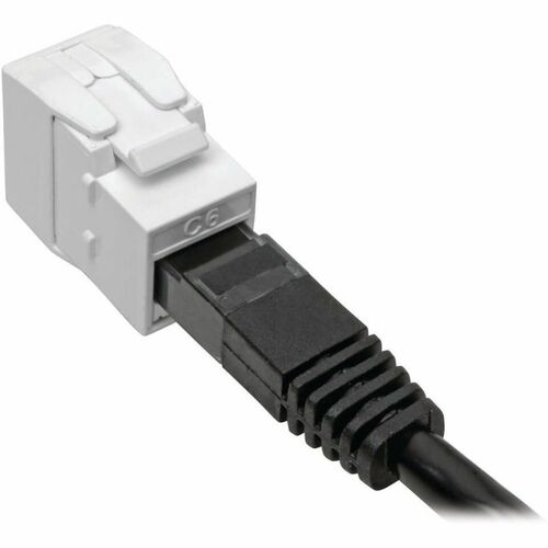 Tripp Lite series N238-001-GY-TF Network Connector - TAA Compliant - 1 x RJ-45 Network Female, 1 x IDC - Shielding - White