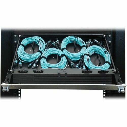 Tripp Lite series N48M-4M3X8M-10Network Patch Panel - Aqua - 1U High - 19" Wide - Rack-mountable