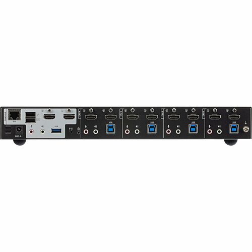 ATEN CS1844 KVM Switchbox - 4 Computer(s) - 2 Local User(s) - 4K - 4096 x 2160 - 1 x Network (RJ-45) - 8 x USB - 10 x HDMI