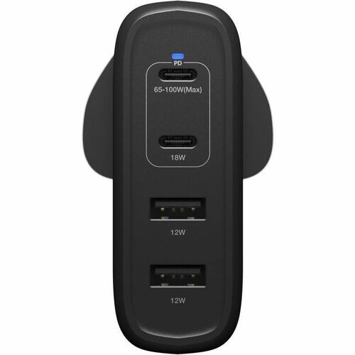 OtterBox 100 W AC Adapter - Universal Adapter - 2 USB Type-C - For Smartphone, Tablet PC, Notebook - United Kingdom - 120 