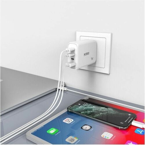 Urban Factory CHARGEE 100 W AC Adapter - Universal Adapter - 1 USB - 3 USB Type-C - For Notebook, Tablet PC, Smartphone, M