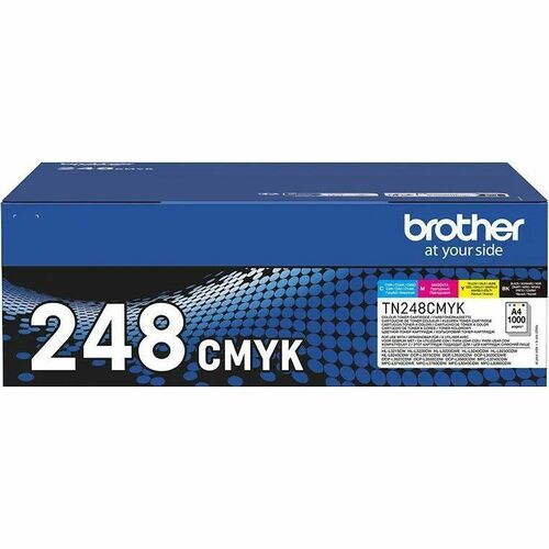 TN248CMYK TONER VALUE PACK. INCLUDES CYAN MAGENTA YELLOW AND