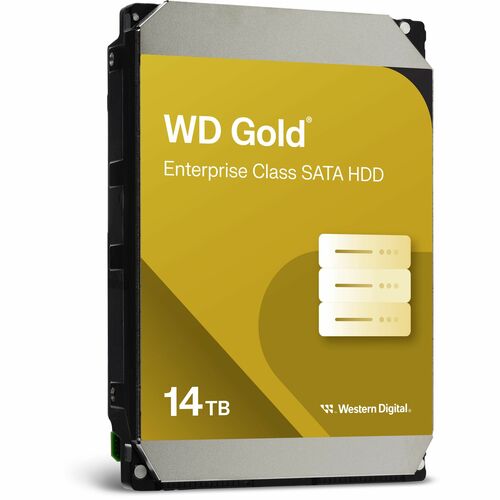 WD Gold WD142KRYZ 14 TB Hard Drive - 3.5" Internal - SATA (SATA/600) - Conventional Magnetic Recording (CMR) Method - 7200