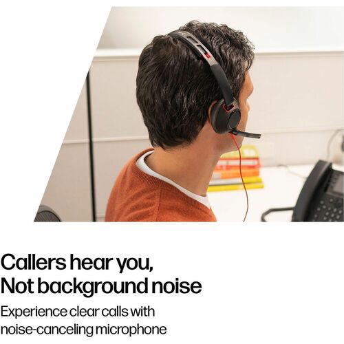 Poly Blackwire 5220 Kabel Auf den Ohren, Kopfbügel Stereo Headset - Schwarz - Microsoft-Teams-Zertifizierung - Binaural - 