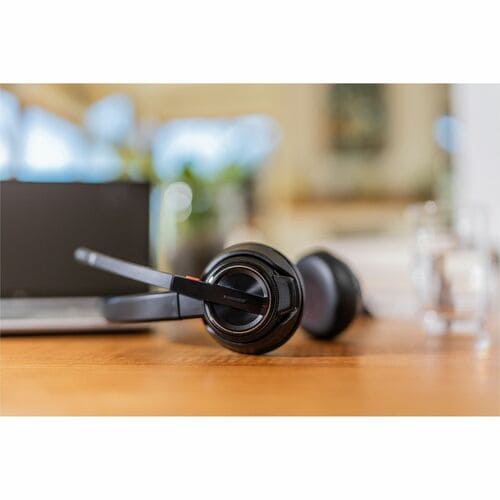 Poly Savi 8220 UC Kabellos Auf den Ohren, Kopfbügel Stereo Headset - Schwarz - Microsoft-Teams-Zertifizierung - Binaural -