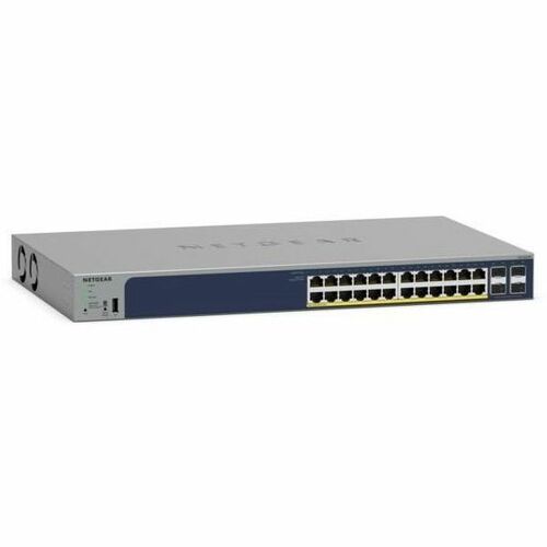 Netgear GS728TPPv3 24 Ports Manageable Ethernet Switch - Gigabit Ethernet - 10/100/1000Base-T, 1000Base-X - 4 Layer Suppor