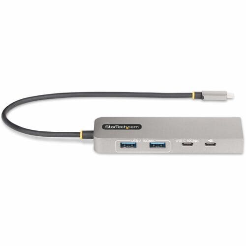 StarTech.com USB/Ethernet Combo Hub - USB 3.2 Gen 2 (3.1 Gen 2) Type-C - 1.25 GB/s - External - Space Gray - UASP Support 