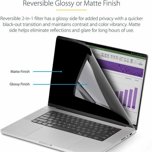 StarTech.com Anti-glare Privacy Screen Filter - 1 - For 33 cm (13") LCD MacBook Air - Blue Light Reduction - Scratch Resis