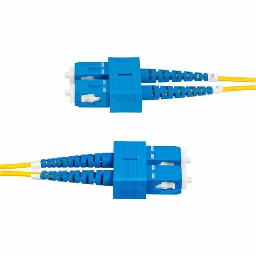StarTech.com 1m (3.3ft) SC to SC (UPC) OS2 Single Mode Duplex Fiber Optic Cable, 9/125, 40G/100G, Low Insertion Loss, LSZH