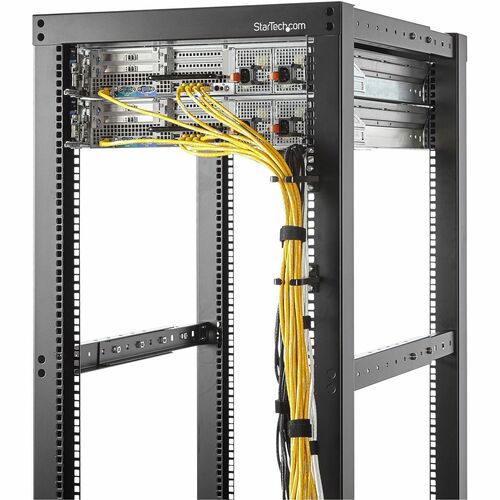 StarTech.com Kabelbündler - Schwarz - 5 / Pack Paket - D-ring - 1U Rack-Höhe x 101,6 mm Länge - Stahl