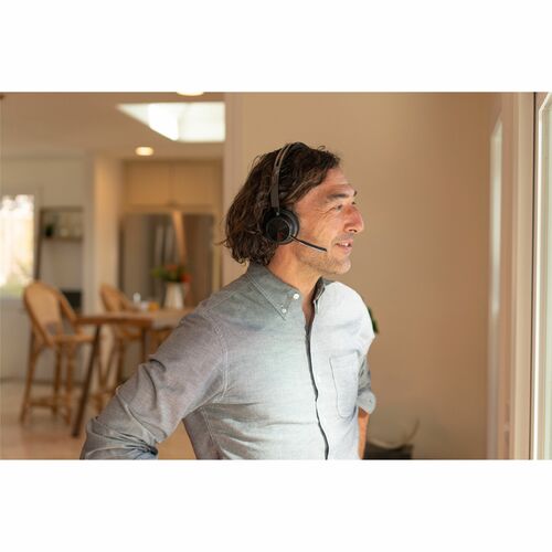 Poly Voyager Focus 2 Kabel/Kabellos Kopfbügel Stereo Headset - Schwarz - Google Assistant, Siri - Binaural - Ohraufliegend