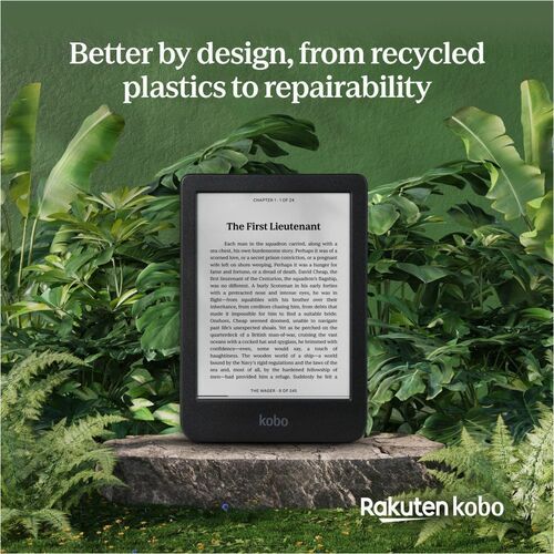 Kobo Clara BW Digital Text Reader - Black - 12000 Book(s) - 16 GB Flash - 15.2 cm (6"") Display - Touchscreen - 1448 x 107