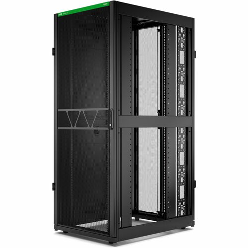 APC NetShelter SX 42U Enclosed Cabinet Rack Cabinet for Server, Networking, IT Equipment - 482.60 mm Rack Width - Black - 