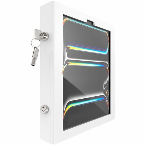Compulocks iPad Pro M4 & M5 13" , Apex Secured Enclosure Wall Mount - White - iPad Security Wall Mount