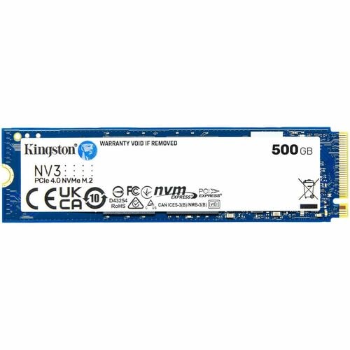 Kingston NV3 500 GB Solid State Drive - M.2 2280 Internal - PCI Express NVMe (PCI Express NVMe 4.0 x4) - Desktop PC, Noteb