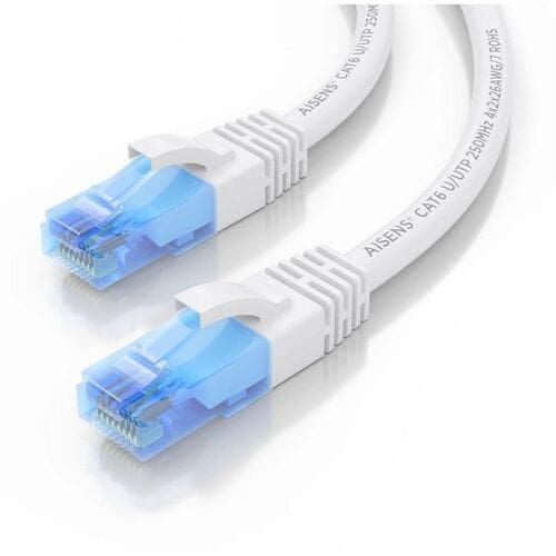 CABLE RED HEADLINE RJ45 CAT.6 UTP AWG26 CCA WHITE 25CM