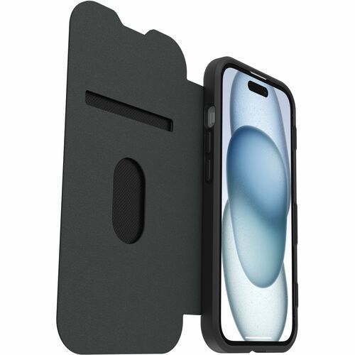 OtterBox React Carrying Case (Folio) Apple iPhone 13, iPhone 14, iPhone 15 Smartphone - Black Crystal (Clear/Black) - Drop