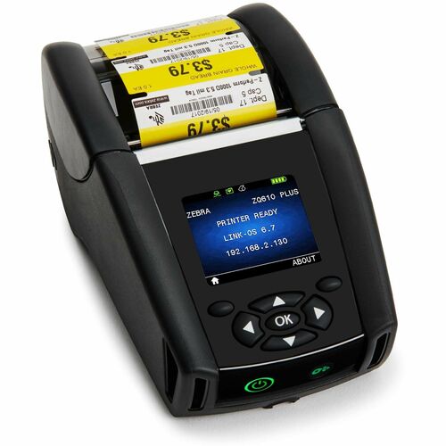 Zebra ZQ610 Plus Double Sided Retail, Transportation & Logistic, Manufacturing, Mobile, Warehouse Direct Thermal Printer -