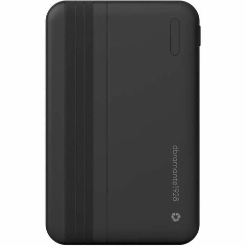 dbramante1928 ApS Recharge Power Bank - Black - 5000 mAh - USB Type-C Connector - Black