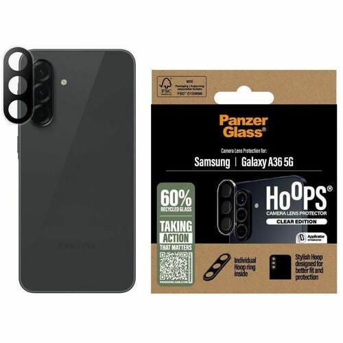 PanzerGlass Hoops Camera Lens Protector - Transparent - Plastic