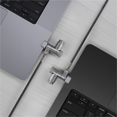 Targus HyperShield HS5910GL Kabelschloss Für Notebook - 198,12 cm (78 Zoll) Kabel - Tragbar - Schloss mit Schlüssel - Silb