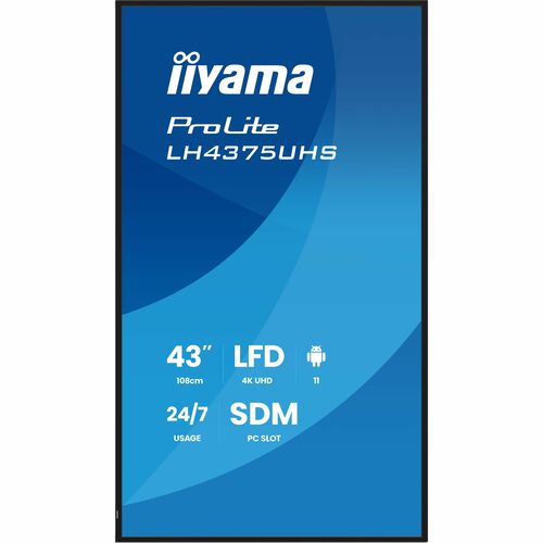 iiyama ProLite LH4375UHS-B2AG 1079,50 mm LCD Digital-Signage-Display - 24 Stunden/7 Tage Betrieb - IPS-Technologie (In-Pla