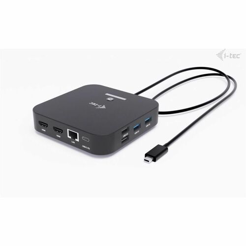 i-tec 11 Port(s) USB Type C Docking Station for Monitor, Notebook, Tablet PC, Microphone - Charging Capability - 100 W - 2