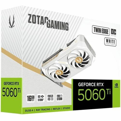 Zotac NVIDIA GeForce RTX 5060 Ti Grafikkarte - 16 GB GDDR7 - 7680 x 4320 - 2,60 GHz Boost-Taktfrequenz - 128 Bit Busbreite