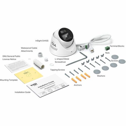 VIGI InSight S445S 4 Megapixel Netzwerkkamera - Farbe - Turret - 30 m Infrarot/Farbe Nachtsicht - H.265+, H.265, H.264, H.