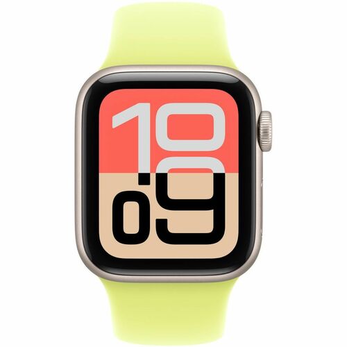 Apple Adjustable Smartwatch Band - Medium (M)/Large (L) - Pin-and-tuck Attachment - Neon Yellow - Fluoroelastomer