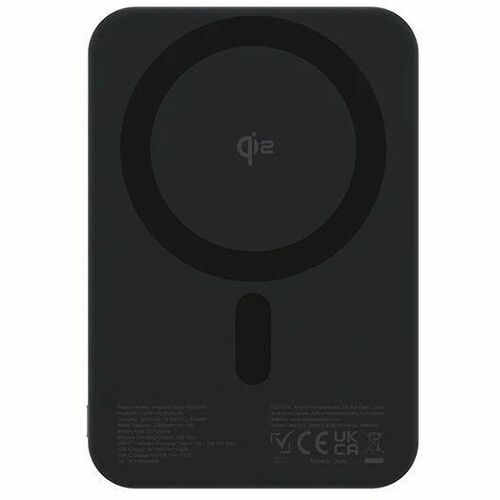 PanzerGlass empower Power Bank - Space Black - For iPhone - 5000 mAh - 20 W - USB Type-C Connector - 1 x USB - Compact, Qi