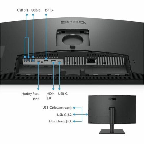 Monitor LED BenQ DesignVue PD2706U 27"" (68.6cm) Clase 4K UHD - 16:9 - Gris Oscuro - 27"" (68.6cm) Viewable - Tecnología c