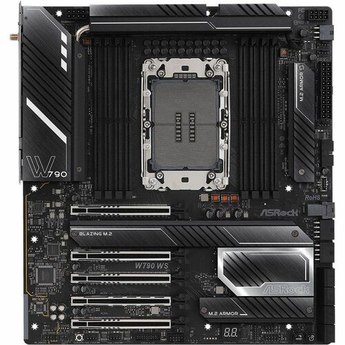 ASRock W790 WS Workstation-Motherboard - Intel W790 Chipsatz - Socket LGA-4677 - Extended ATX - Xeon Unterstützter Prozess