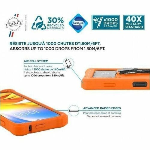 PROTECH - CASE - SAFETY ORANGE + HANDSTRAP FOR ZEBRA EM45