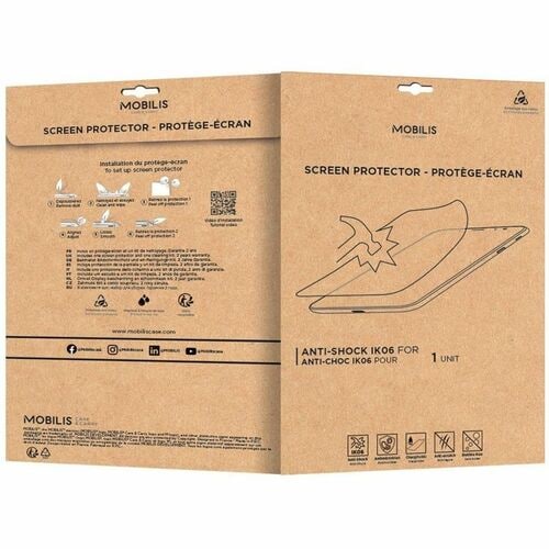 SCREEN PROTECTOR ANTI-SHOCK IK06 - CLEAR FOR ZEBRA ET401 8IN