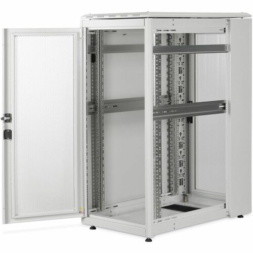 Digitus Unique 26U Bodenstehend Geschlossener Schrank Rackschrank für Server, PDU943 mm Regaltiefe - Hellgrau - Stahl, Ble