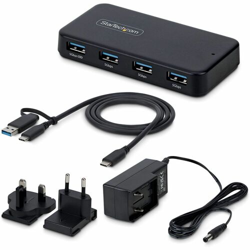 StarTech.com USB Hub - USB 3.2 (Gen 1) Type C - 640 MB/s - Flash Drive - Desktop - Black - 5 Total USB Port(s) - PC