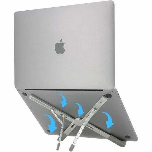 MOBILIS Height Adjustable Notebook Stand - Up to 43.2 cm (17") Screen Support - Aluminium - Black - For Notebook, PC, Univ