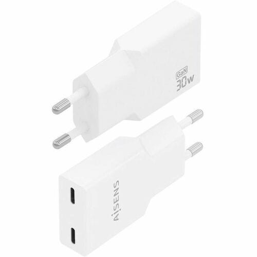 CARGADOR GAN ULTRA DELGADO 30W 2XUSB-C PD3.0 BLANCO