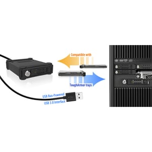 Icy Dock ToughArmor MB998IP-B Drive Enclosure for 5.25" - Mini-SAS HD Host Interface Internal - Black - 8 x HDD Supported 