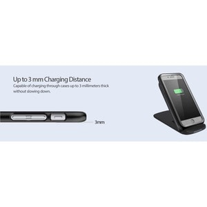 Adesso 10W Max Qi-Certified 2-Coil Foldable Wireless Charging Stand - 5 V DC Input - Input connectors: USB - Overcharge Pr