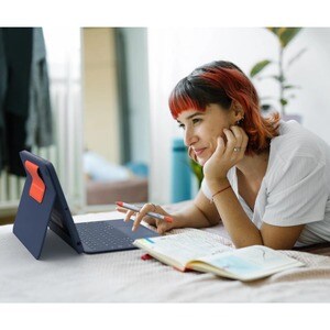 Logitech Rugged Combo 3 Touch Robust Tastatur/Cover Apple iPad (7. Generation), iPad (8. Generation) Tablet - Blau - Stoff