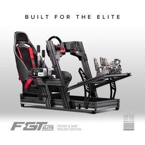 Next Level Racing F-GT Elite Formula & GT Aluminum Profile Simulator Cockpit - Front & Side Mount - For Gaming